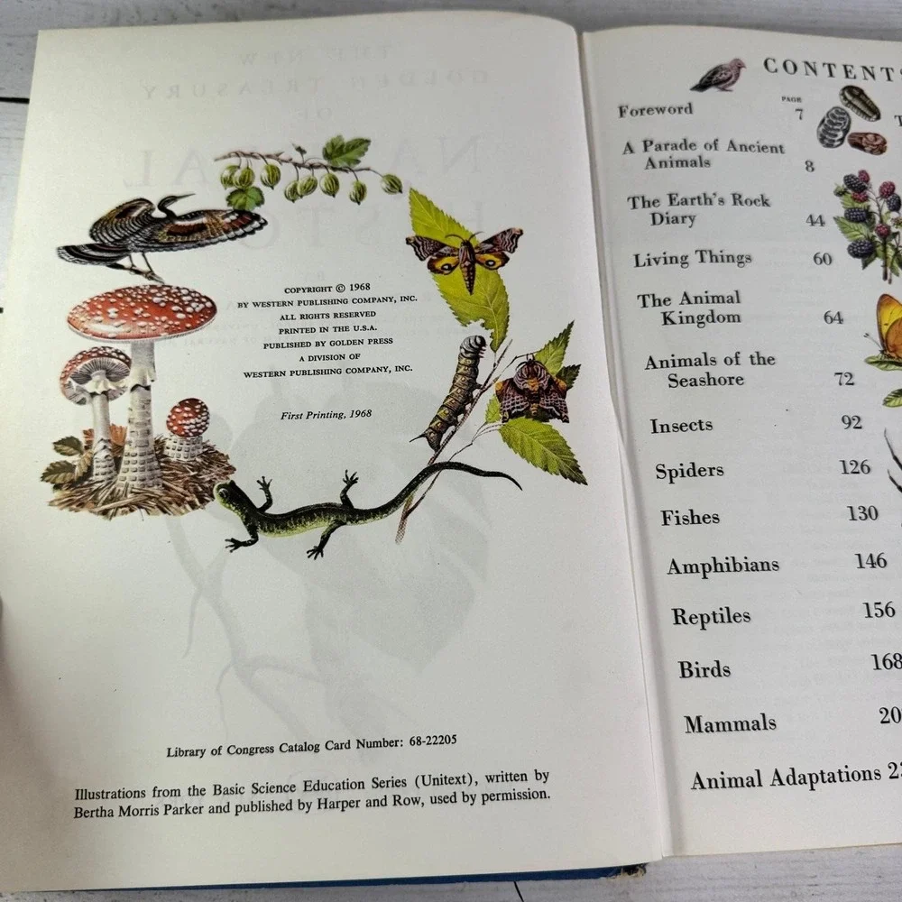 New Golden Treasury of Natural History Parker 1968 1st Print Golden Press
